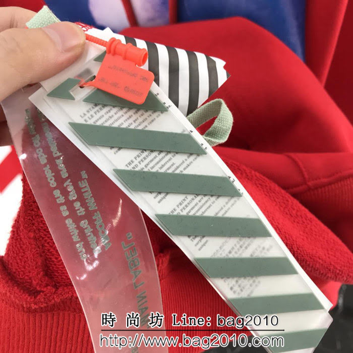 OFF-white18ss秋冬新款 貝爾尼尼人像印花 純棉衛衣 情侶款 ydi1265